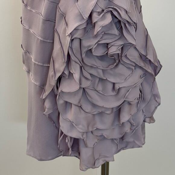 Yves Saint Laurent YSL Flower Silk Skirt Applique Lilac | Size 38 (US 6) NWT - Picture 4 of 15